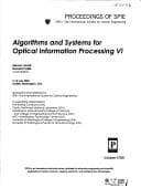 Tapa de Algorithms and systems for optical information processing VI