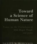 Tapa de Toward a science of human nature