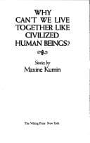 Tapa de Why can't we live together like civilized human beings?
