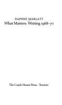 Tapa de What matters