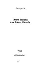 Tapa de Lettre ouverte aux futurs illettrés