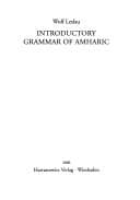 Tapa de Introductory grammar of Amharic