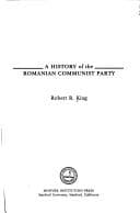 Tapa de A history of the Romanian Communist Party