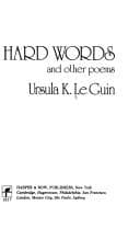 Tapa de Hard words, and other poems