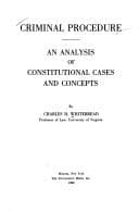 Tapa de Criminal procedure