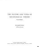 Tapa de The Nature and Types of Sociological Theory