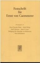Tapa de Festschrift für Ernst von Caemmerer zum 70. Geburtstag