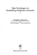 Tapa de Neue Forschungen zur brandenburg-preussischen Geschichte (German Edition)