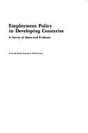 Tapa de Employment policy in developing countries