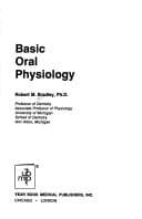 Tapa de Essentials of oral physiology