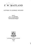 Tapa de Letters to George Neilson