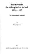 Tapa de Strukturwandel der philosophischen Ästhetik, 1800-1880