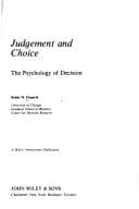 Tapa de Judgment and choice