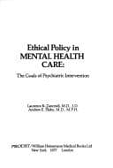 Tapa de Ethical policy in mental health care