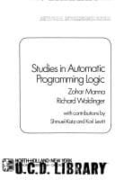 Tapa de Studies in automatic programming logic
