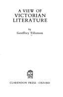 Tapa de A view of Victorian literature