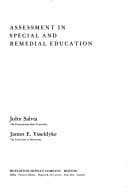 Tapa de Assessment in special and remedial education