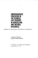Tapa de Undergraduate education in the sciences for students in agriculture and natural resources