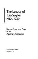 Tapa de The legacy of Jura Soyfer, 1912-1939