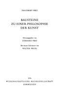 Tapa de Bausteine zu einer Philosophie der Kunst