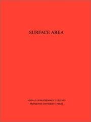 Tapa de Surface Area. (AM-35) (Annals of Mathematics Studies)