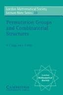 Tapa de Permutation groups and combinatorial structures