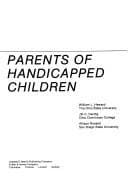 Tapa de Working with parents of handicapped children