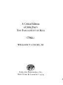 Tapa de A critical edition of John Day's The parliament of bees