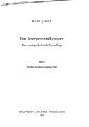 Tapa de Das Instrumentalkonzert
