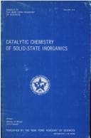 Tapa de Catalytic chemistry of solid-state inorganics