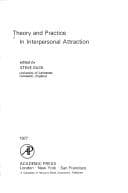 Tapa de Theory and practice in interpersonal attraction