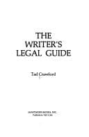 Tapa de The writer's legal guide