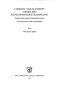 Tapa de Lorenzo Vallas Schrift gegen die konstantinische Schenkung