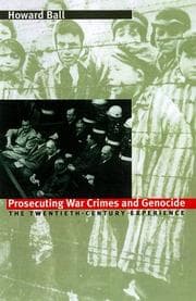Tapa de Prosecuting war crimes and genocide