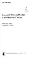Tapa de Community status and conflict in suburban school politics
