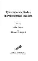 Tapa de Contemporary studies in philosophical idealism