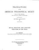 Tapa de Ritual structure and language structure of the Todas