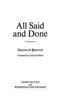 Tapa de All Said and Done