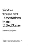 Tapa de Folklore theses and dissertations in the United States