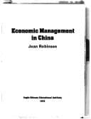 Tapa de Economic management in China