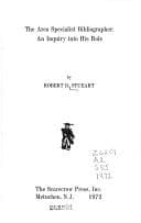 Tapa de The area specialist bibliographer
