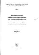 Tapa de Informationsbedarf und Informationsgewohnheiten von Ingenieurwissenschaftlern