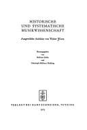 Tapa de Historische und systematische Musikwissenschaft