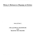 Tapa de The Jacobean Shakespeare and Measure for measure