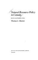 Tapa de Natural resource policy in Canada