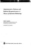 Tapa de Administrative reform and political responsiveness