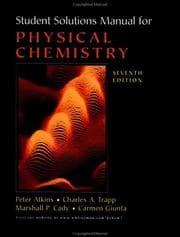 Tapa de Student's Solutions Manual for Physical Chemistry, Seventh Edition