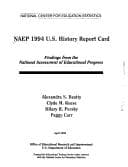 Tapa de NAEP 1994 U.S. history report card