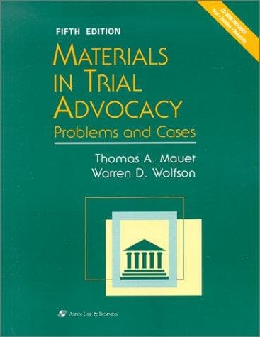 Tapa de Materials in trial advocacy