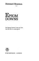 Tapa de Epsom Downs (Eyre Methuen Plays)